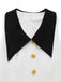 White 1960s Chelsea Collar Sleeveless Colorblock Mini Dress - vintage dress, retro fashion, pure white