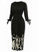 1960s Floral Cut-Out Patchwork Tie Dress - vintage dress, retro fashion