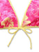 1960s Floral Print Tie-Front Layered Bikini Set - vintage fashion, retro style, elegant red