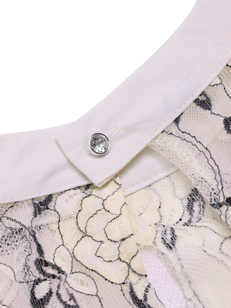 1960s Floral Sheer Lace Pencil Dress — the kind of 1960s dress that makes strangers smile