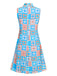 & 1960s Floral Stand Collar Dress — a 1960s silhouette that turns sidewalks into runways