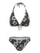 1960s Floral Tropical Bikini Set: beautiful vintage swimwear, retro swimsuit, pin-up style with timeless appeal
