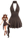 Brown 1960s Vintage Classic Dress 7