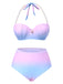 1960s Gradient Mermaid Seashell Pearl Swimsuit: 1960s Riviera elegance, reimagined for her