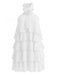 1960s Halter Backless Ruffle Swing Dress 8