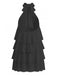 1960s Halter Backless Ruffle Swing Dress 2