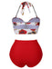 1960s Halter Roses Swimsuit — because 1960s glamour never goes out of style