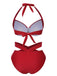 1960s Halter Solid Swimsuit: 1960s Riviera elegance, reimagined for her