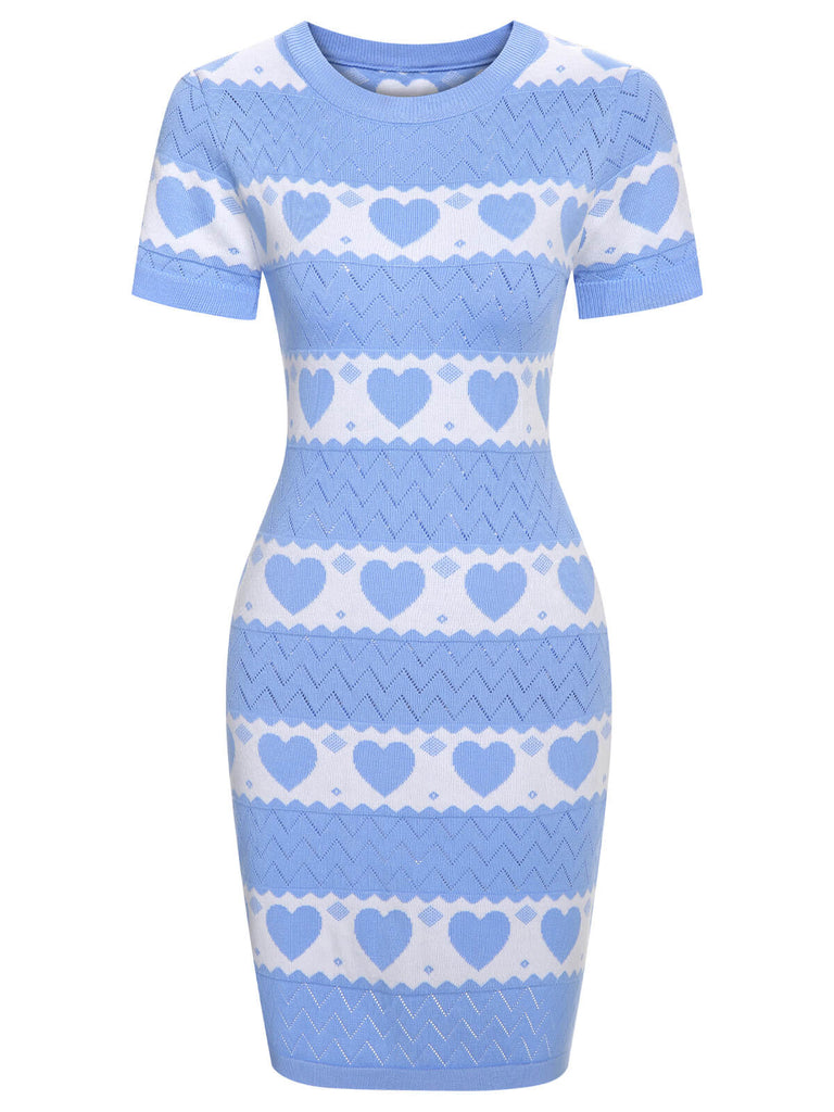 1960s Heart Short Sleeved Knitted Dress — a 1960s silhouette that turns sidewalks into runways