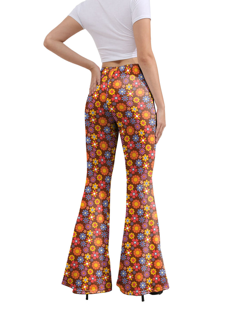 These 1960s High Waist Floral Flare Pants carry 1960s ambition in every seam