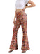 These 1960s High Waist Floral Flare Pants carry 1960s ambition in every seam