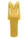 This 1960s Hollow Knitted Maxi Dress Cover-Up wraps her in 1960s elegance, one twirl at a time