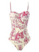 1960s Ink Floral Spaghetti Strap One-Piece Swimsuit — because 1960s glamour never goes out of style