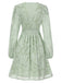 This 1960s Jaquard Floral Deep V-Neck Skater Dress wraps her in 1960s elegance, one twirl at a time
