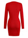 1960s Knit Heart Pattern Long Sleeve Dress - vintage dress, retro fashion
