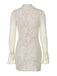 1960s Lace Cutout Bell Sleeves Bodycon Dress - vintage dress, retro fashion