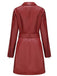 1960s Lapel Belted Long Leather Jacket - vintage fashion, retro style