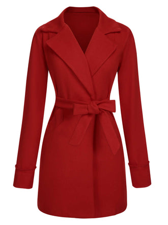 1960s Lapel Belted Winter Coat - vintage fashion, retro style
