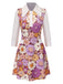 1960s Lapel Flowers Patchwork Dress: timeless style reimagined