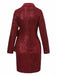 1960s Lapel Sequin Waist Tie Long Jacket - vintage fashion, retro style