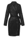 1960s Lapel Sequin Waist Tie Long Jacket - vintage fashion, retro style