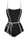 Black 1960s Lined Sling One-Piece Swimsuit, vintage swimsuit, pin-up swimwear - perfect for women who love vintage and retro fashion