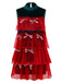 1960s Mesh Bow Christmas Tree Dress - vintage dress, retro fashion