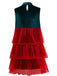 1960s Mesh Bow Christmas Tree Dress - vintage dress, retro fashion