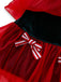 1960s Mesh Bow Christmas Tree Dress - vintage dress, retro fashion