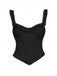 1960s Mesh Patchwork Ruffled Corset Camisole - vintage fashion, retro style