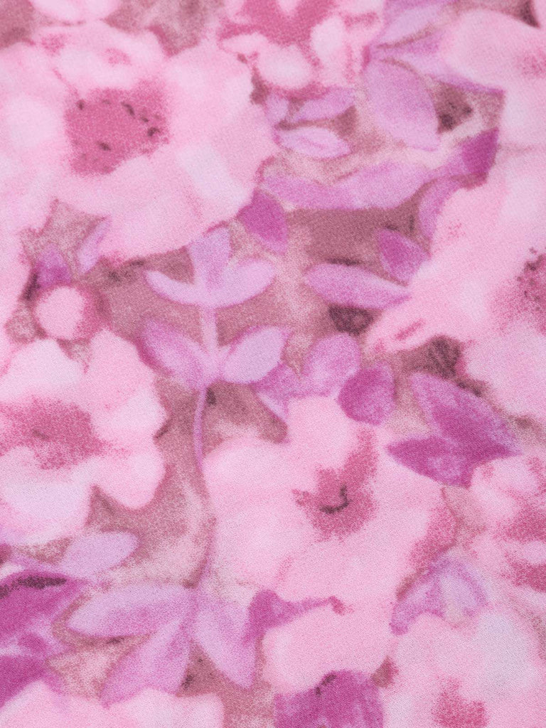 Purple 1960s Psychedelic Floral Lace Patchwork Nightgown - vintage nightgown, retro sleepwear