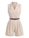 Beige 1960s Vintage Classic Jumpsuit 2