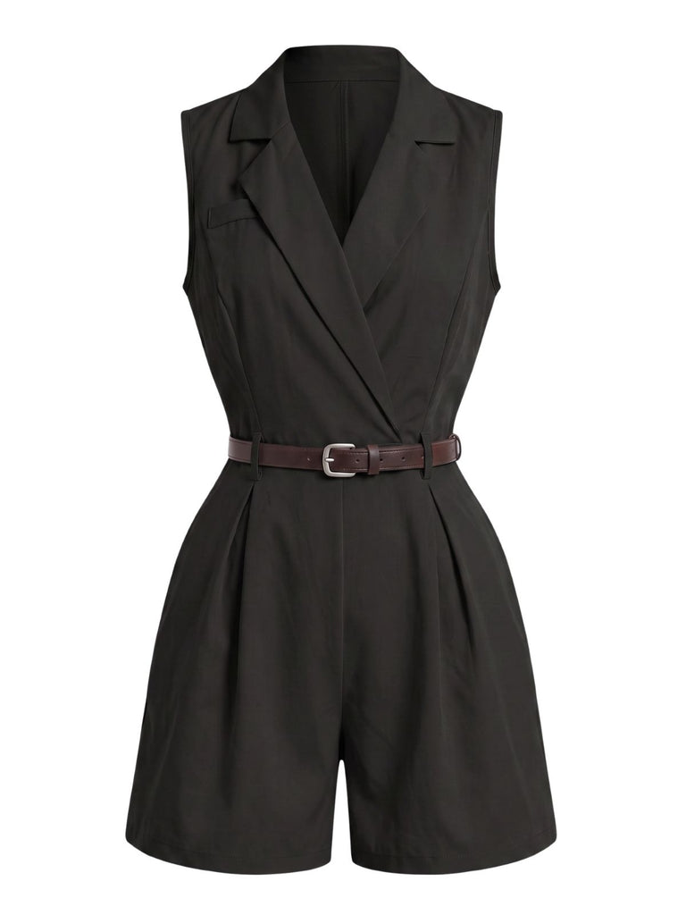Beige 1960s Vintage Classic Jumpsuit 4