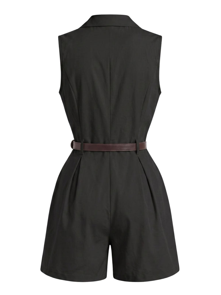 Beige 1960s Vintage Classic Jumpsuit 5