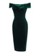 1960s Off Shoulder Velvet Bodycon Dress: timeless style reimagined