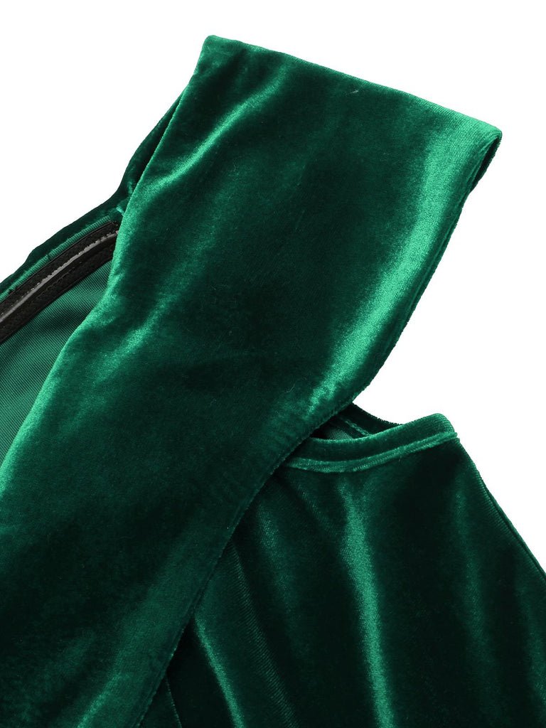 1960s Off Shoulder Velvet Bodycon Dress — the kind of 1960s dress that makes strangers smile