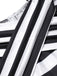 She finds her 1960s story in this Black 1960s Off-Shoulder Stripes Jumpsuit