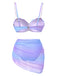 1960s Pearl-Strap Shell Ombre Bikini Set - vintage fashion, retro style