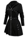 1960s Punk Hooded Zipper Belted Midi Jacket - vintage fashion, retro style