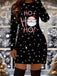 1960s Santa Snowman Knit Dress - vintage dress, retro fashion