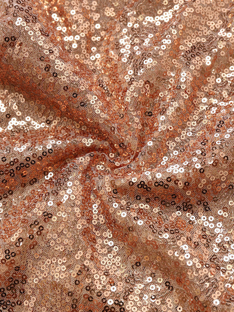 1960s Sequined Strappy V-Neck Culotte Romper - vintage jumpsuit, retro fashion