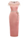 1960s Sheer Fringe Belted Bodycon Dress - vintage dress, retro fashion