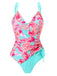 1960s Side-Laced V-Neck One-Piece Swimsuit: 1960s Riviera elegance, reimagined for her