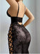 Wine Red 1960s Lace Hollow Bodycon Jumpsuit, vintage romper, retro jumpsuit - perfect for women who love vintage and retro fashion