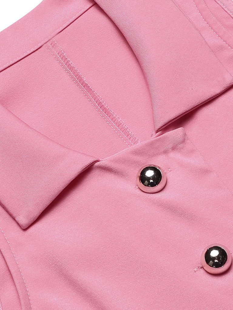 1960s Solid Button Pocket Lapel Pencil Dress, vintage dress, retro fashion - perfect for women who love vintage and retro fashion