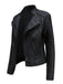 1960s Solid Faux Leather Motorcycle Jacket — 1960s style that speaks before she does