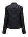 1960s Solid Faux Leather Motorcycle Jacket — 1960s sophistication that wraps her in quiet power