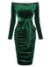1960s Solid Off-Shoulder Velvet Dress: timeless style reimagined