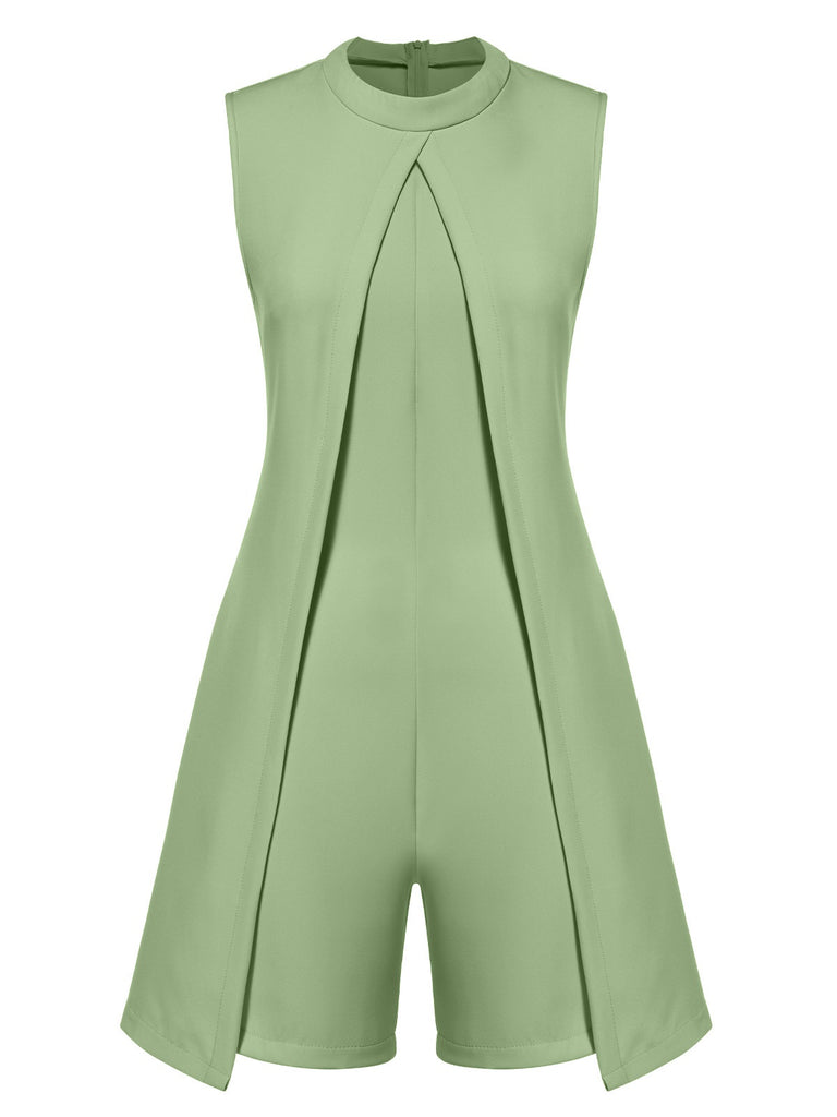 1960s Solid Collar Sleeveless Romper | 1960s | vintage romper, retro jumpsuit