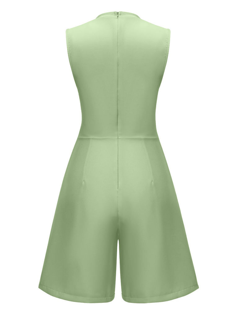 1960s Solid Collar Sleeveless Romper | 1960s | vintage romper, retro jumpsuit